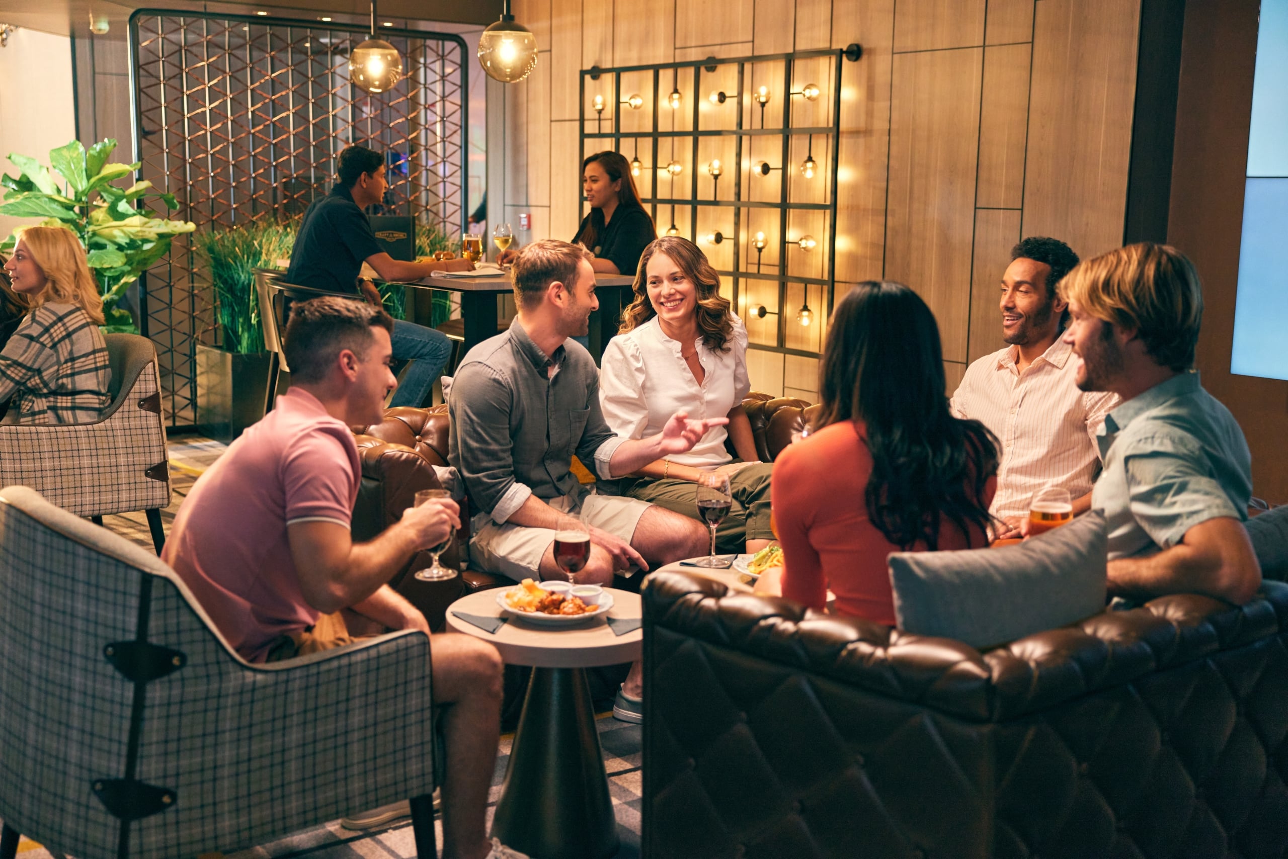 group of people dining together